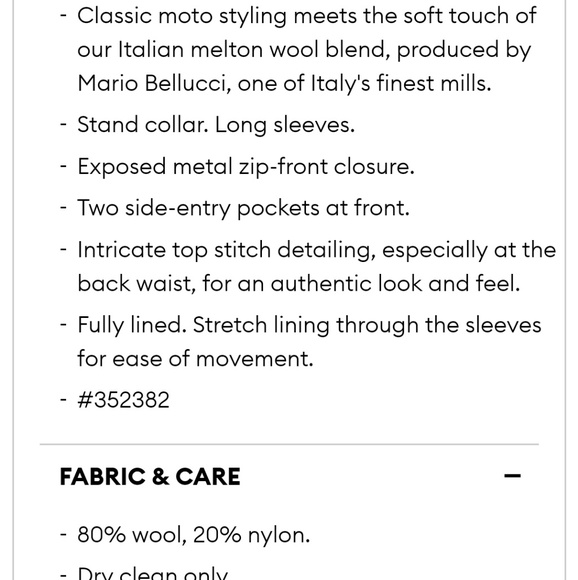 MUST GO! NWT banana republic wool moto jacket - Picture 5 of 8